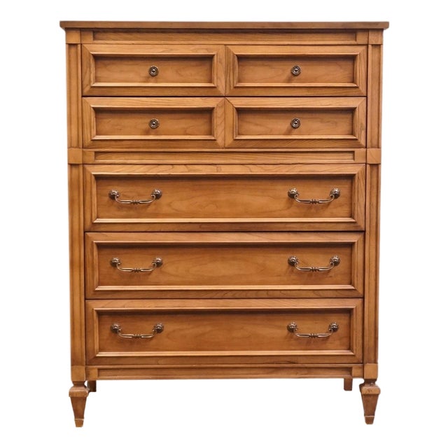 Sherrill Furniture Solid Cherry Italian Neoclassical Tuscan Style 38" Chest of Drawers 3100 For Sale
