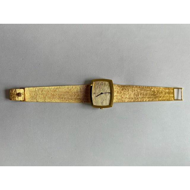 Early 21st Century Patek Phillipe 18 Karat Yellow Gold Textured Gold Vintage Estate Watch For Sale - Image 5 of 17