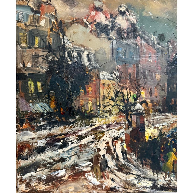 Oliver Foss, Expressionist Oil Painting Paris Scene View Architectural Visionism Olivier Foss For Sale In Miami - Image 6 of 13