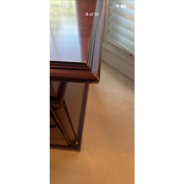 Ofs Classic Soild Wood 6 Drawer Desk Made in Indiana For Sale - Image 9 of 10