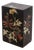 Chinese Floral Motif Hand-Painted and Black Lacquered Cabinet For Sale