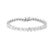 Contemporary .925 Sterling Silver 1/2 Cttw Diamond Miracle Set "S" Link Tennis Bracelet - (J-K Color, I2-I3 Clarity) - Size 7.50 For Sale - Image 3 of 6