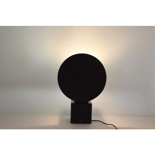 Italian Table Lamp in Wood by Gruppo Enne, 1970s For Sale - Image 6 of 10