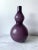 Tall Vintage Aubergine Cased Glass Double Gourd Vase For Sale - Image 10 of 10