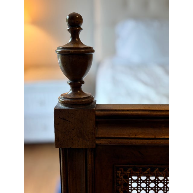 1970s Vintage Century Furniture Claridge Collection Woven Cane Queen Headboard by Raymond Sobota For Sale - Image 5 of 17