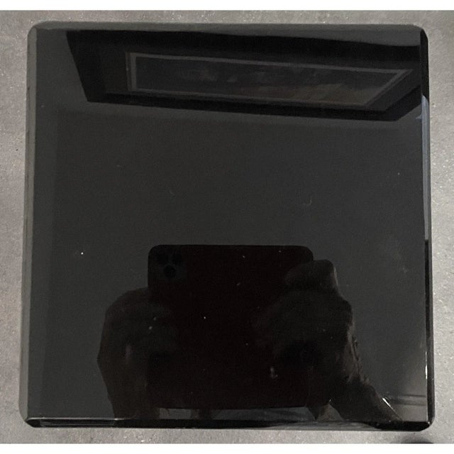 Pedestal Black Lucite 26.5" High For Sale - Image 4 of 13