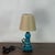French 1960s Small Turquoise Ceramic Candlestick Lamp by Accolay Pottery For Sale - Image 3 of 7