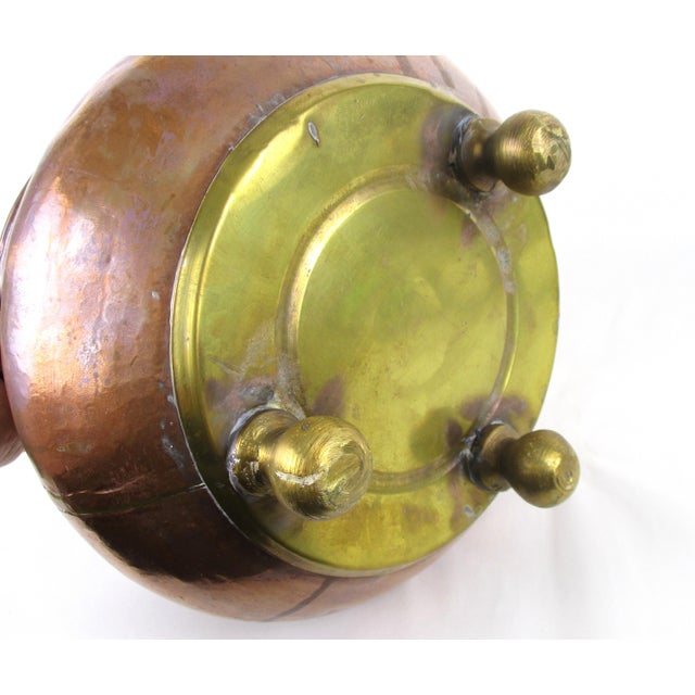 Metal Antique Copper Cauldron Pot For Sale - Image 7 of 7