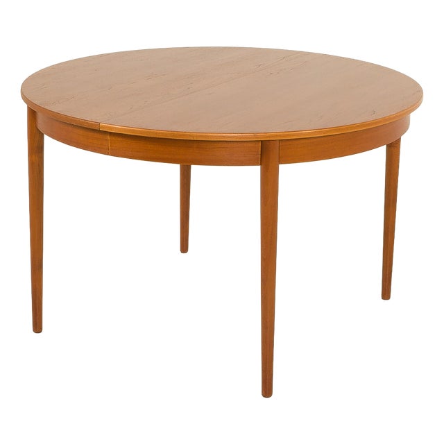 Danish Teak Extendable Table with Leaves, 1960s For Sale
