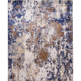 21st Century Modern Abstract Wool & Silk Rug 12 X 15 For Sale