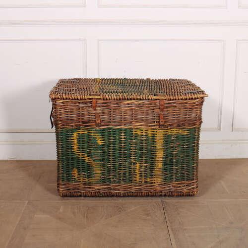 English Wicker Log Basket, 1890s For Sale - Image 3 of 10