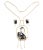 14k yellow gold, diamond, mother of pearl, black onyx, necklace and earrings set from Erte titled "Folies." ***This...