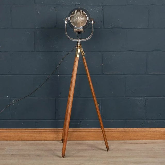 20th Century English Strand Electric Theatre Lamp on a Tripod Stand, 1960 For Sale - Image 3 of 13