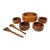 1970s Teak Wood Salad Bowls and Serving Utensils, Set of 7 For Sale