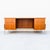A newly refinished Knoll-style executive desk in a rarely seen combination of teak and chrome, made in Southern California...