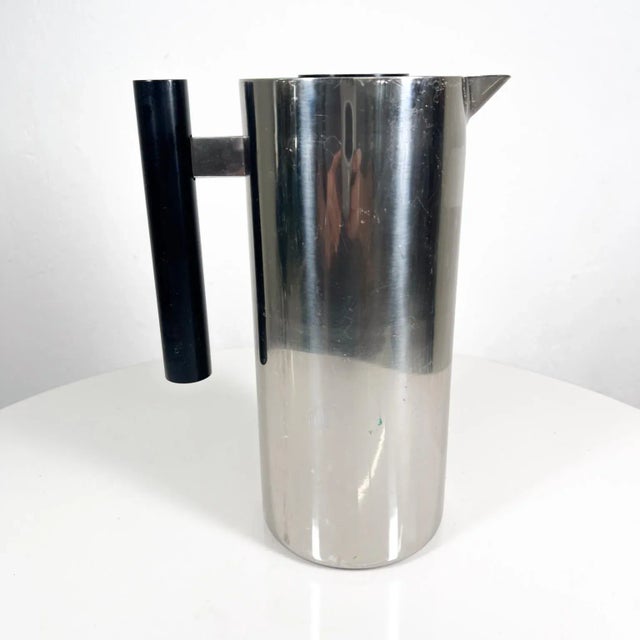 Modern 1950s Smith Metal Arts Stainless Modern Pitcher Carafe Buffalo Ny For Sale - Image 3 of 13