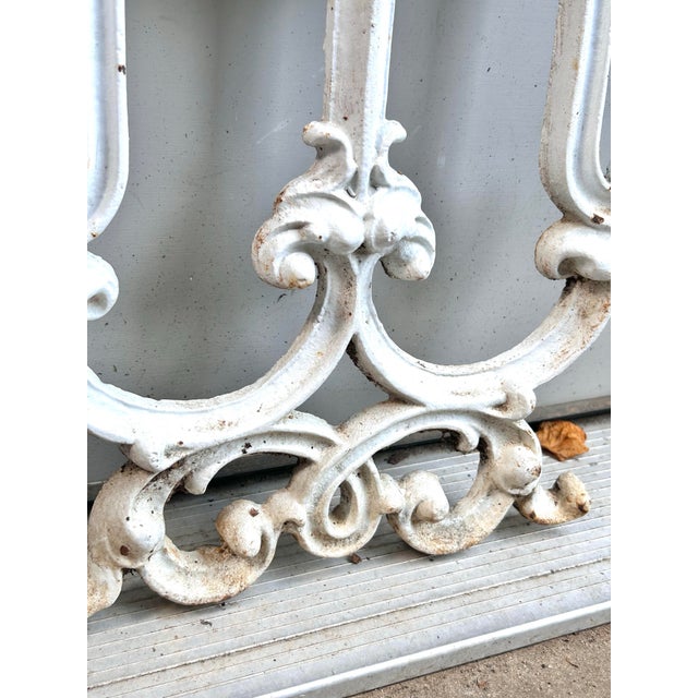 Antique Cast Iron Clam Shell Decorative Garden Rail Panel For Sale - Image 9 of 9