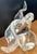 A stunning example of American art glass at its finest — this large Steuben crystal eagle sculpture features dramatically...