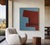Textile Bodasca, Structure in Red and Blue, 2026, Acrylic Painting on Canvas For Sale - Image 7 of 10