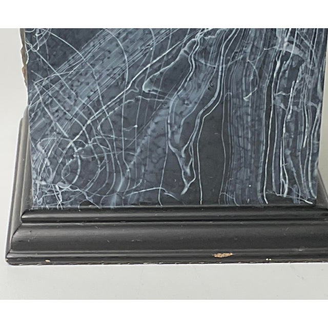1980s Neoclassical Faux Marble Obelisk For Sale - Image 5 of 9