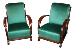 Set of Art Deco Armchairs, 1930s