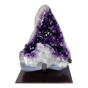 Amethyst Cluster on Stand, 13 Inches, 20 Pounds, Fine Quality (Uruguay #H0140)