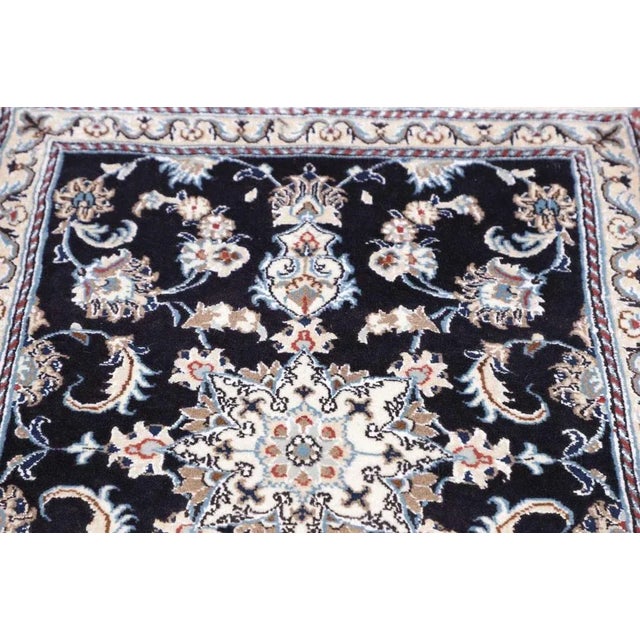Textile Hand-Knotted Nain Rug with Floral Pattern For Sale - Image 7 of 11