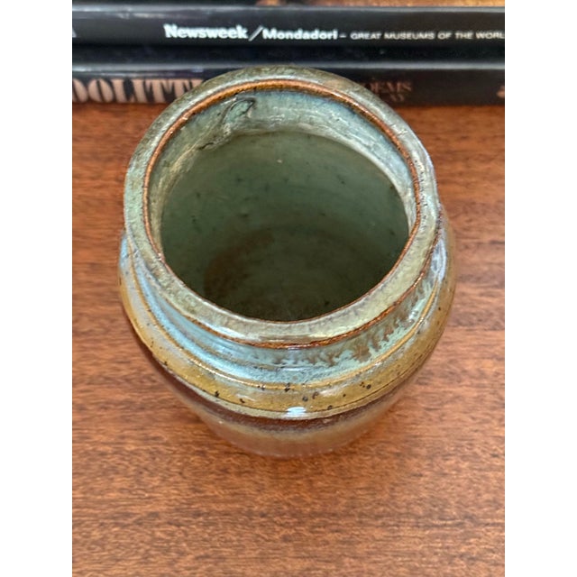 Late 20th Century Glazed Pottery Planter Pot or Pencil Cup For Sale - Image 5 of 7