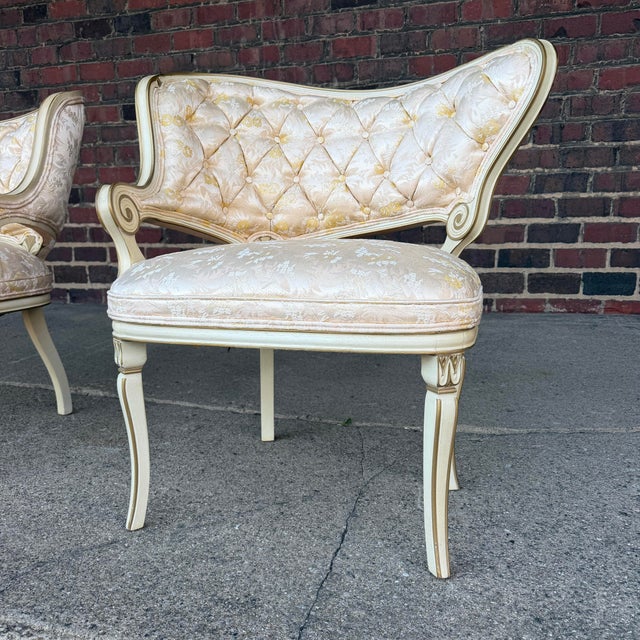 Pair of Louis XV Style French Accent Chairs For Sale In Cleveland - Image 6 of 12