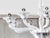 Custom Contemporary Italian 8-Arm Seeded Murano Glass Chandelier With Silver Accents For Sale In New York - Image 6 of 10