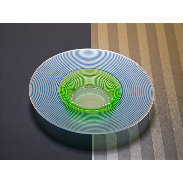 Glass Spiral Murano Glass Bowl from Salviati, 1980s For Sale - Image 7 of 9