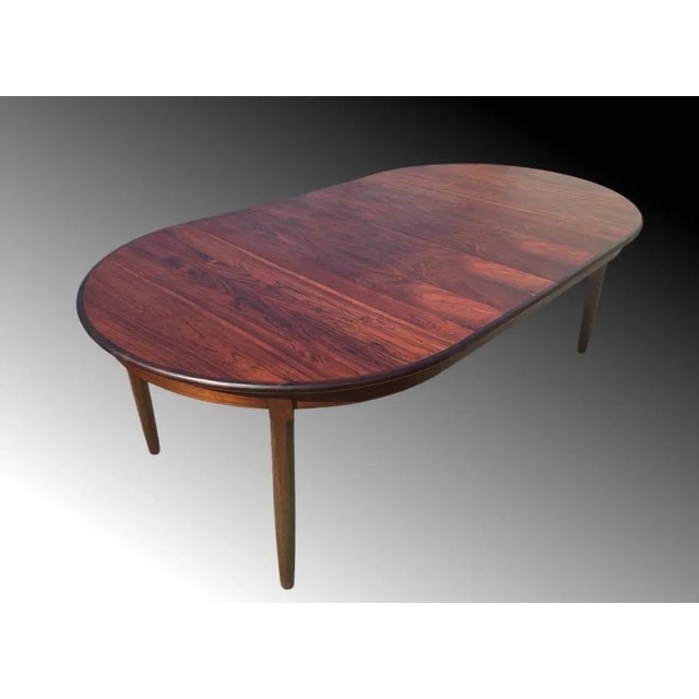 Danish Extendable Round Dining Table For Sale - Image 4 of 11