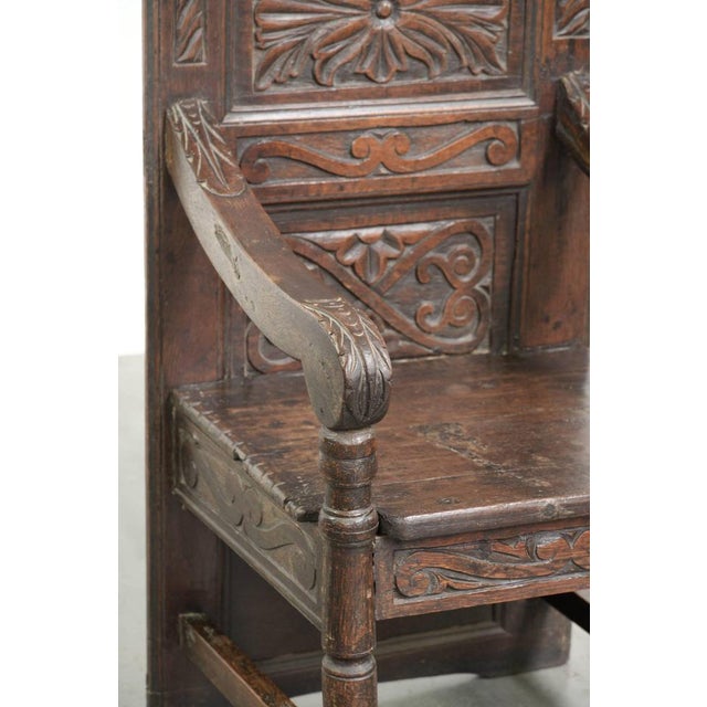 Antique English Wainscott Chair, 1700s For Sale - Image 13 of 16