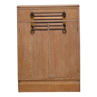 Art Deco British Secret Oak Tallboy, 1930s For Sale