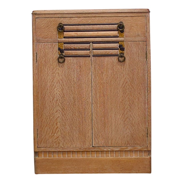 Art Deco British Secret Oak Tallboy, 1930s For Sale