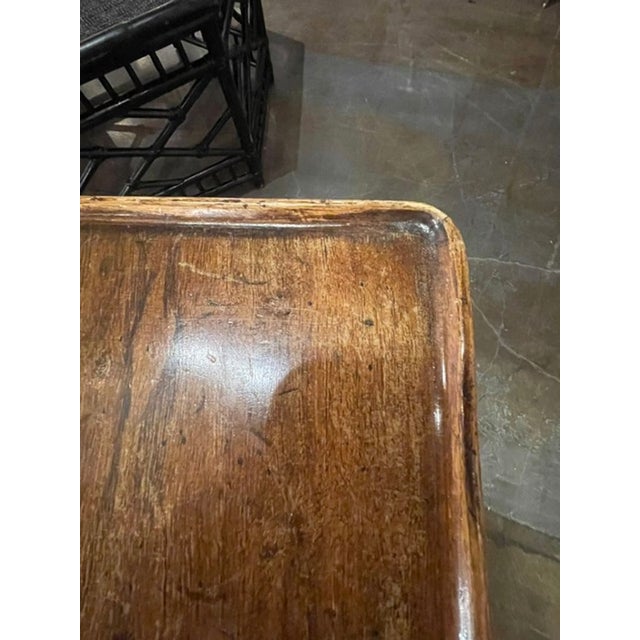 Brown Vintage French Provincial Carved Walnut Games Table For Sale - Image 8 of 9