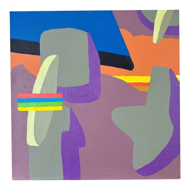 David Mac Innes “Navajo” Construct Series 2003 Painting on Canvas Signed For Sale