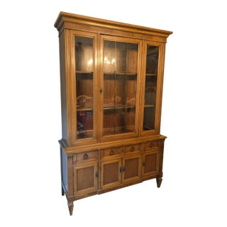 Mid Century Thomasville China Cabinet Hutch For Sale