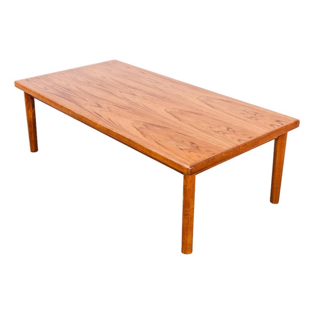 Restored Danish Modern Teak Coffee Table, Late 20th Century For Sale