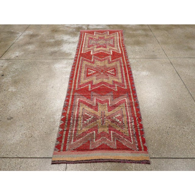 Galerie Shabab Collection Mid-20th Century Turkish Anatolian Tribal Runner For Sale - Image 4 of 10