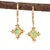 Tsavorite Garnet & Earth-Mined Diamond Earrings in 14k Gold | Leverback Closure-Set of 2 For Sale In Columbus - Image 6 of 7
