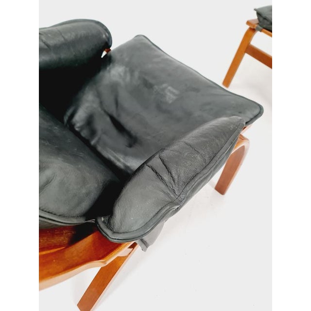 Set of Mid-Century Modern Lounge Chair and Ottoman by Swedese, 1960 For Sale - Image 16 of 18