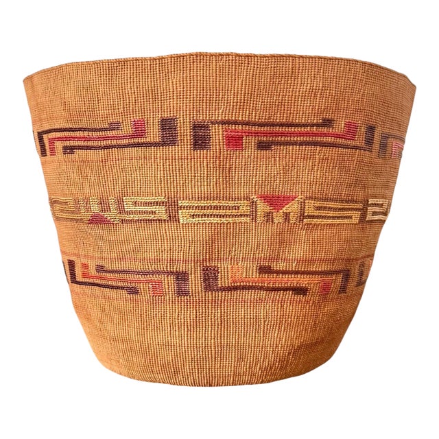 Antique Tlingit Woven Berry Basket Native Americana For Sale