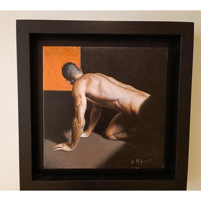 Filippo Manfroni, A Man, 21st Century, Oil on Canvas For Sale - Image 4 of 6