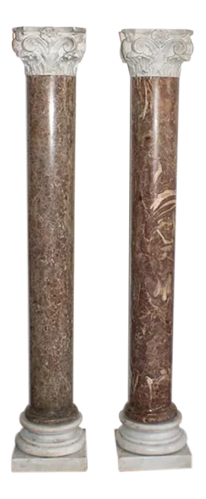 Columns Antique Marble - A Pair