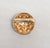 Vintage Signed Napier Textured Goldtone Round Domed Faux-Emerald Studded Brooch For Sale In Philadelphia - Image 6 of 7