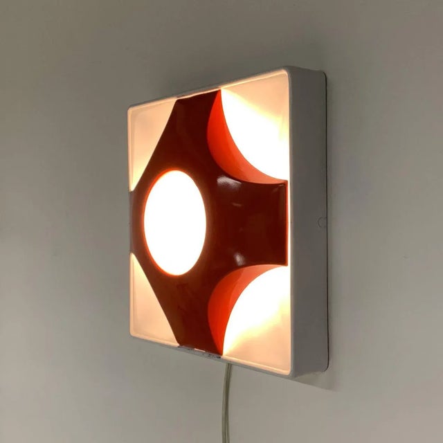 Orange Pop Art Wall Light from Sölken-Leuchten, 1970s For Sale - Image 8 of 13