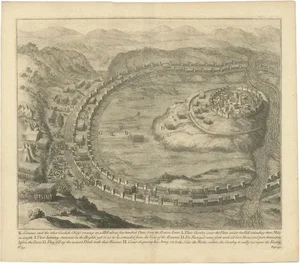 Duncan, Roman Battle Print of Comiuss Camp, 1753, Paper