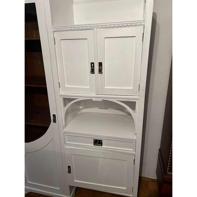 Ivory Vintage Art Nouveau Display Cabinet, 1930s For Sale - Image 8 of 12