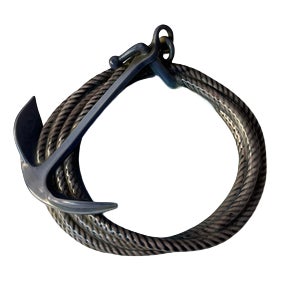 Model 2377 Bowl with Rope and Anchor by Bing & Grøndahl For Sale